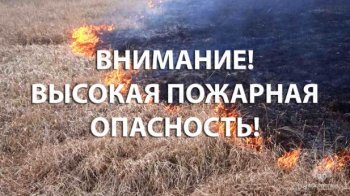 ВНИМАНИЕ! Высокая пожарная опасность!